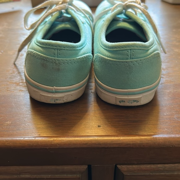 Vans Aqua Canvas Shoes with White Accents-kids Sz 2 - Picture 6 of 8